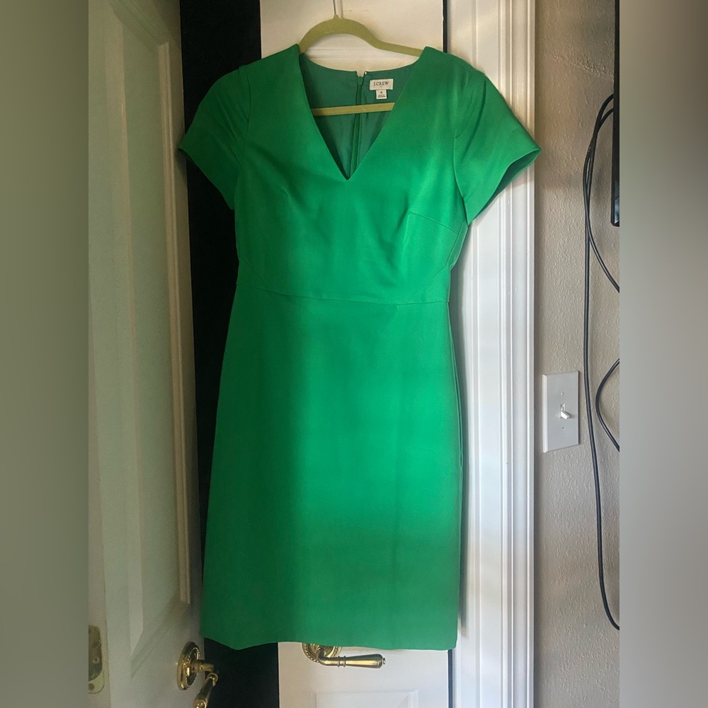 JCrew Green Suit dress